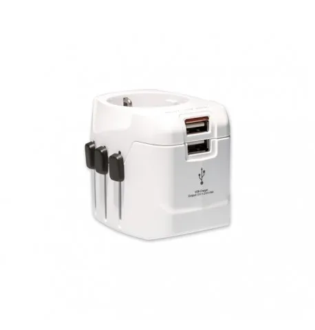 Adaptateur de voyage universel Léger à 3 pôles SKROSS avec USB