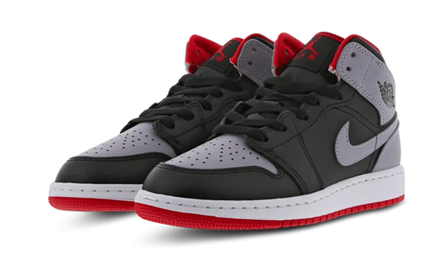 Air Jordan 1 Mid Cement Grey Red