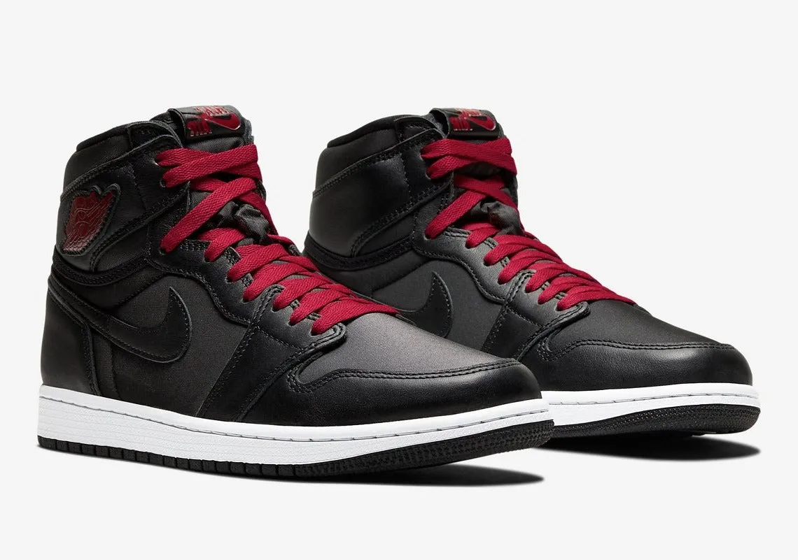 Air Jordan 1 Retro High OG Black Satin Gym Red