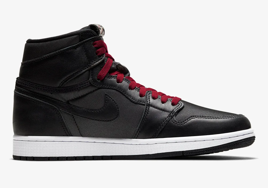 Air Jordan 1 Retro High OG Black Satin Gym Red