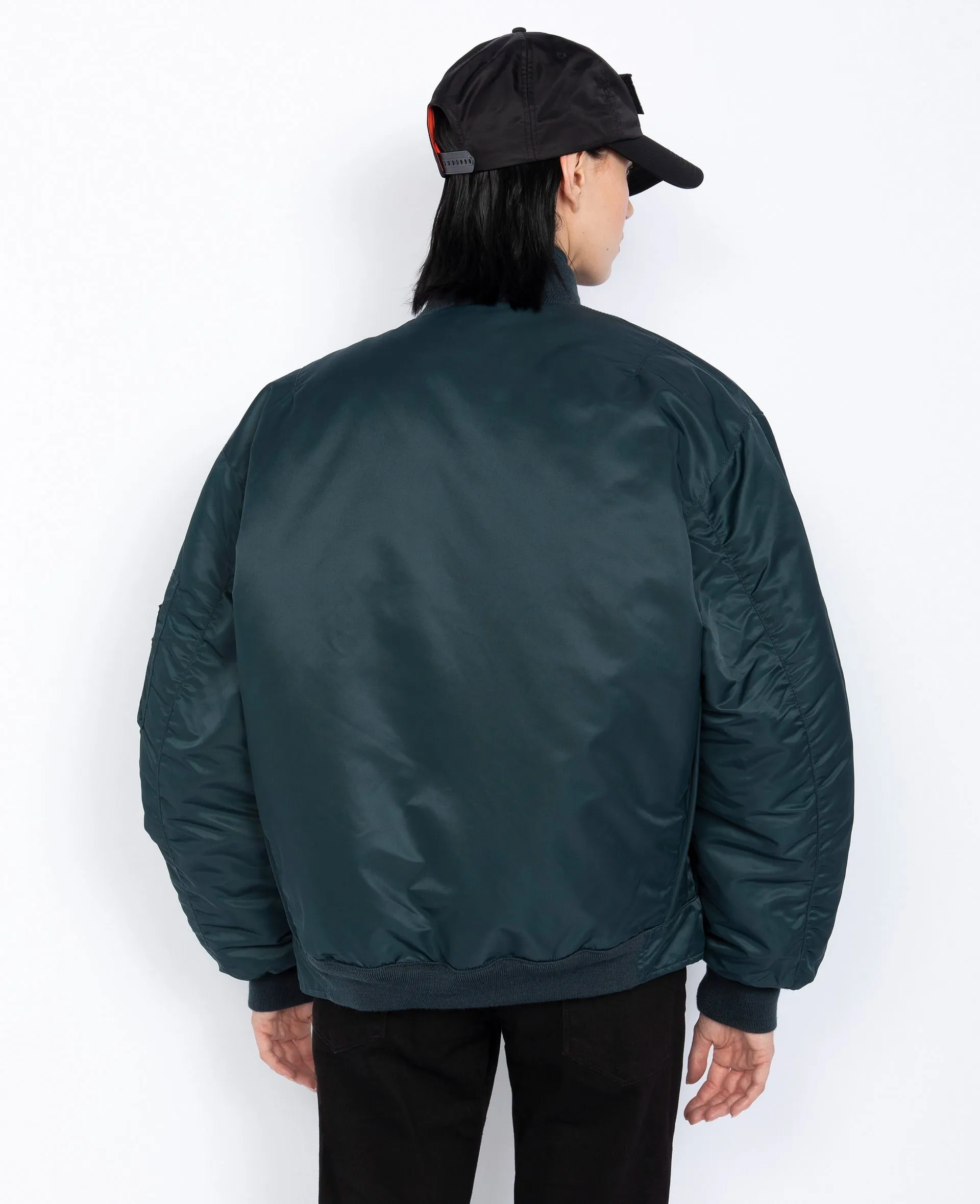 Blouson bomber à plastron amovible en nylon recyclé