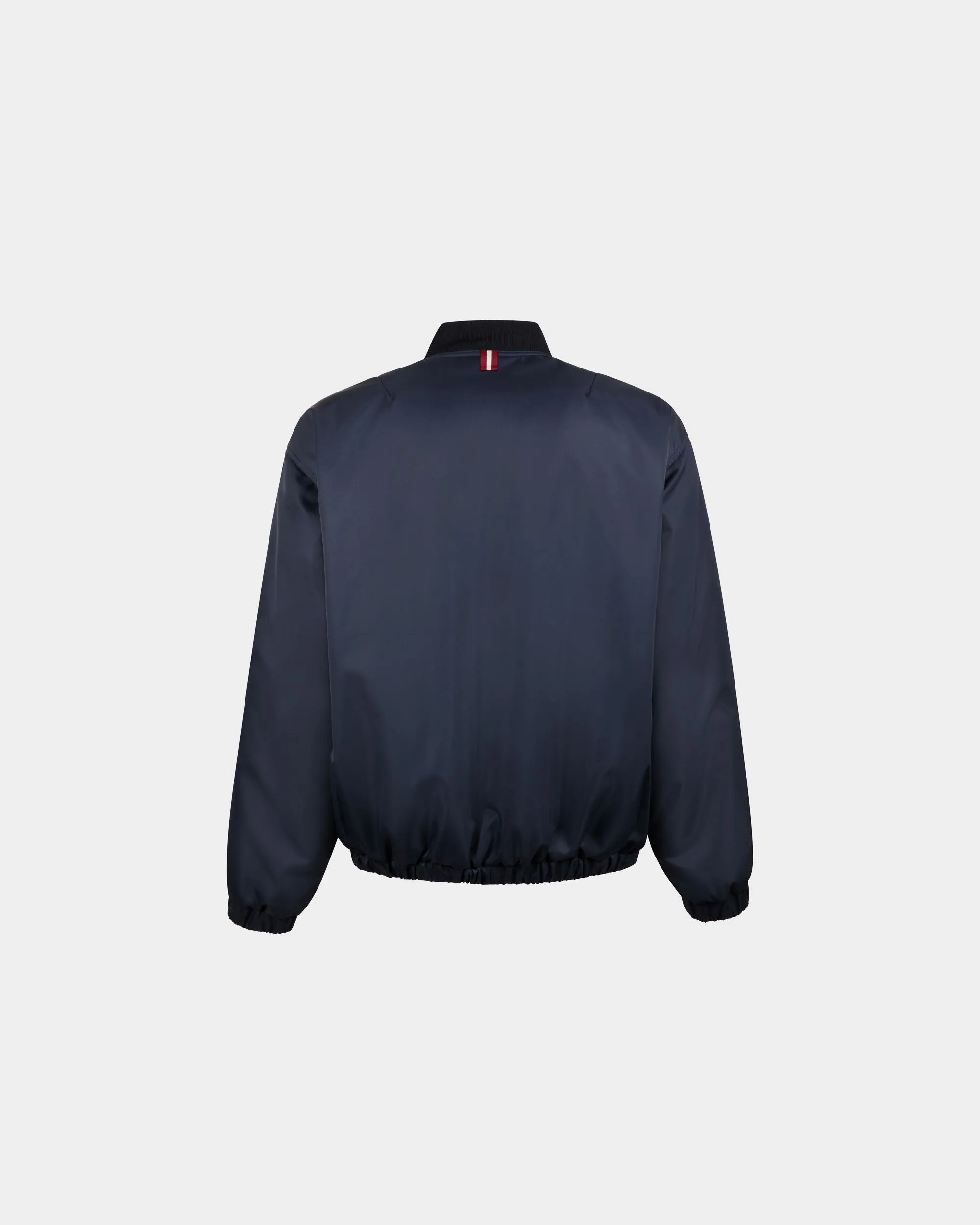 Bomber En Nylon Bleu Foncé