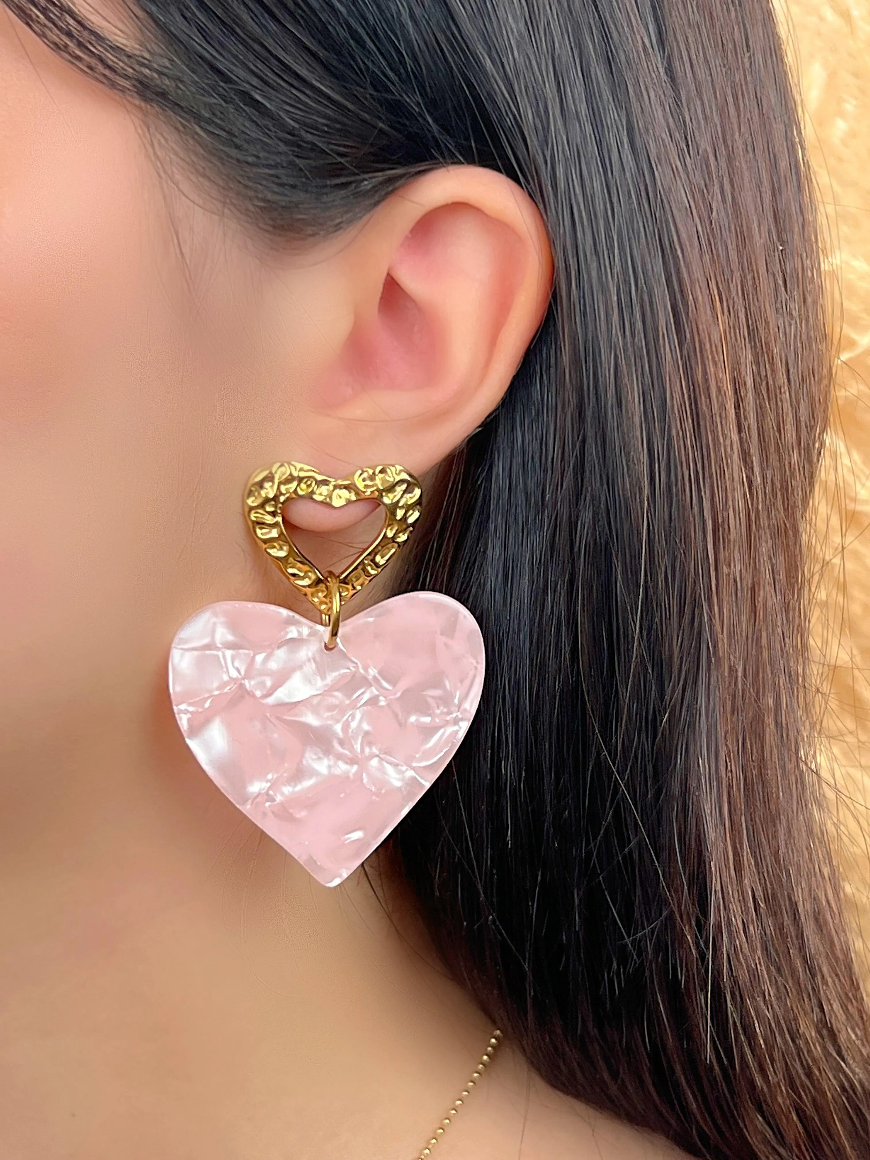 Boucles d'oreilles roses : Amore