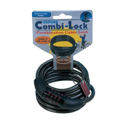 Cable spirale à code 150 cm x 6 mm -  Combi Lock Oxford