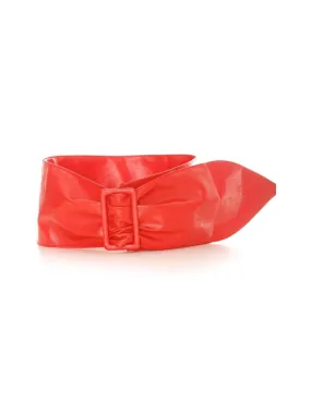 Ceinture large Rouge en simili cuir. Accessoire CE517