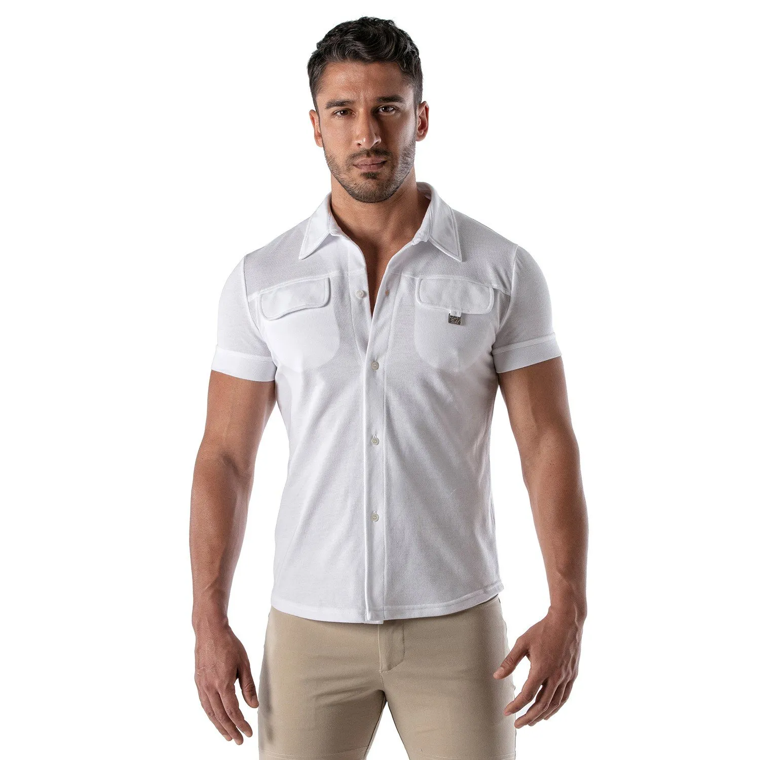 Chemise à manche courte Patriot Tof Paris - Blanc - TOF Paris : ven...