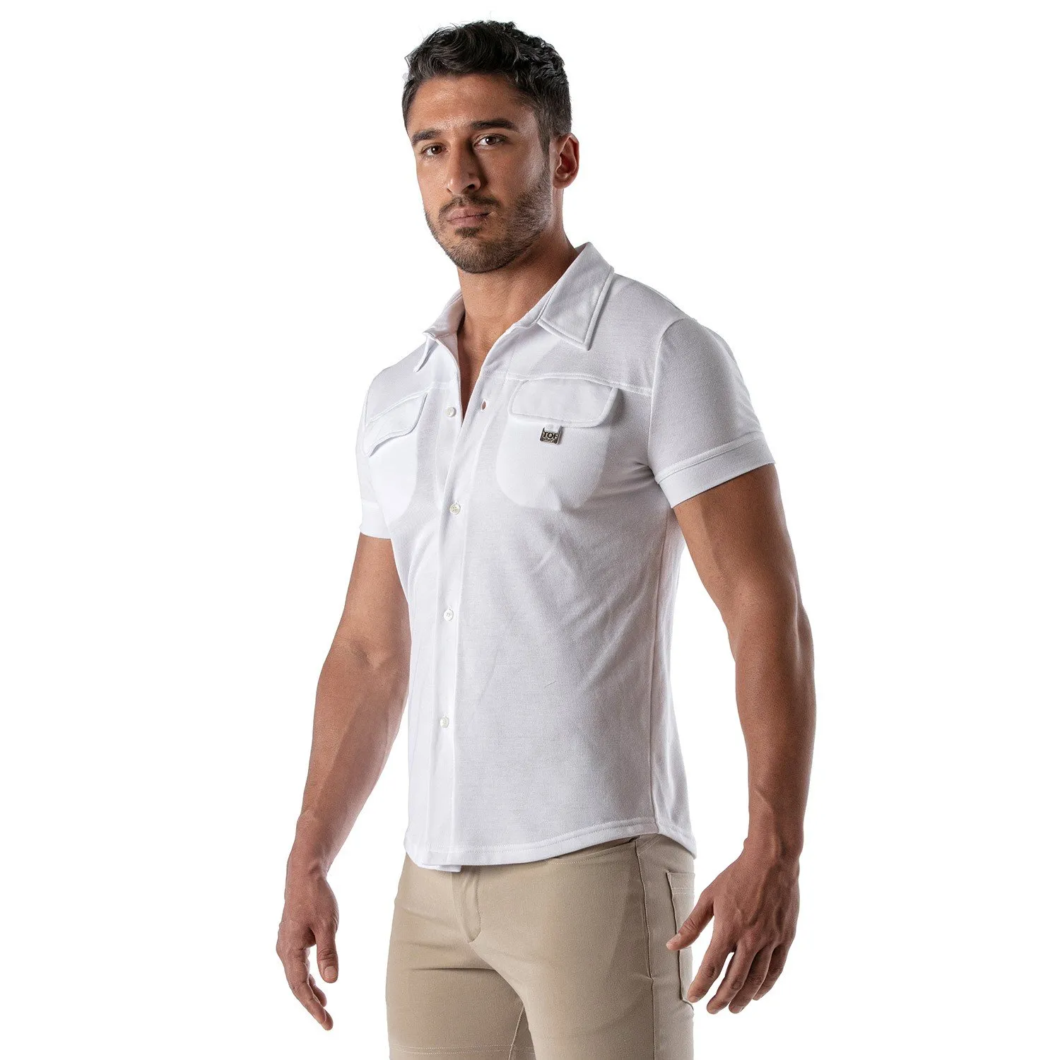 Chemise à manche courte Patriot Tof Paris - Blanc - TOF Paris : ven...