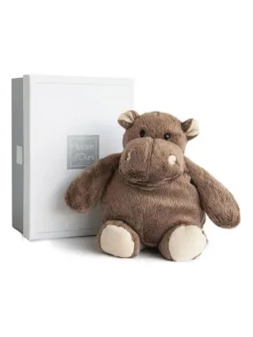 Coffret Peluche Hippo La Savane (38 Cm) - Marron