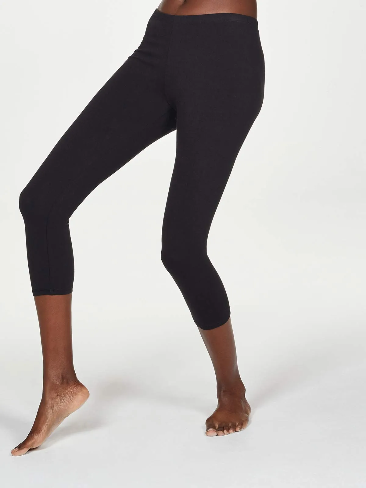 Cropped-Leggings schwarz aus Bio-Baumwolle ⋆ Bella Green ⋆ Nachhaltige Mode