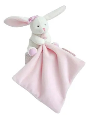 Doudou plat lapin rose J'aime mon doudou - N/A