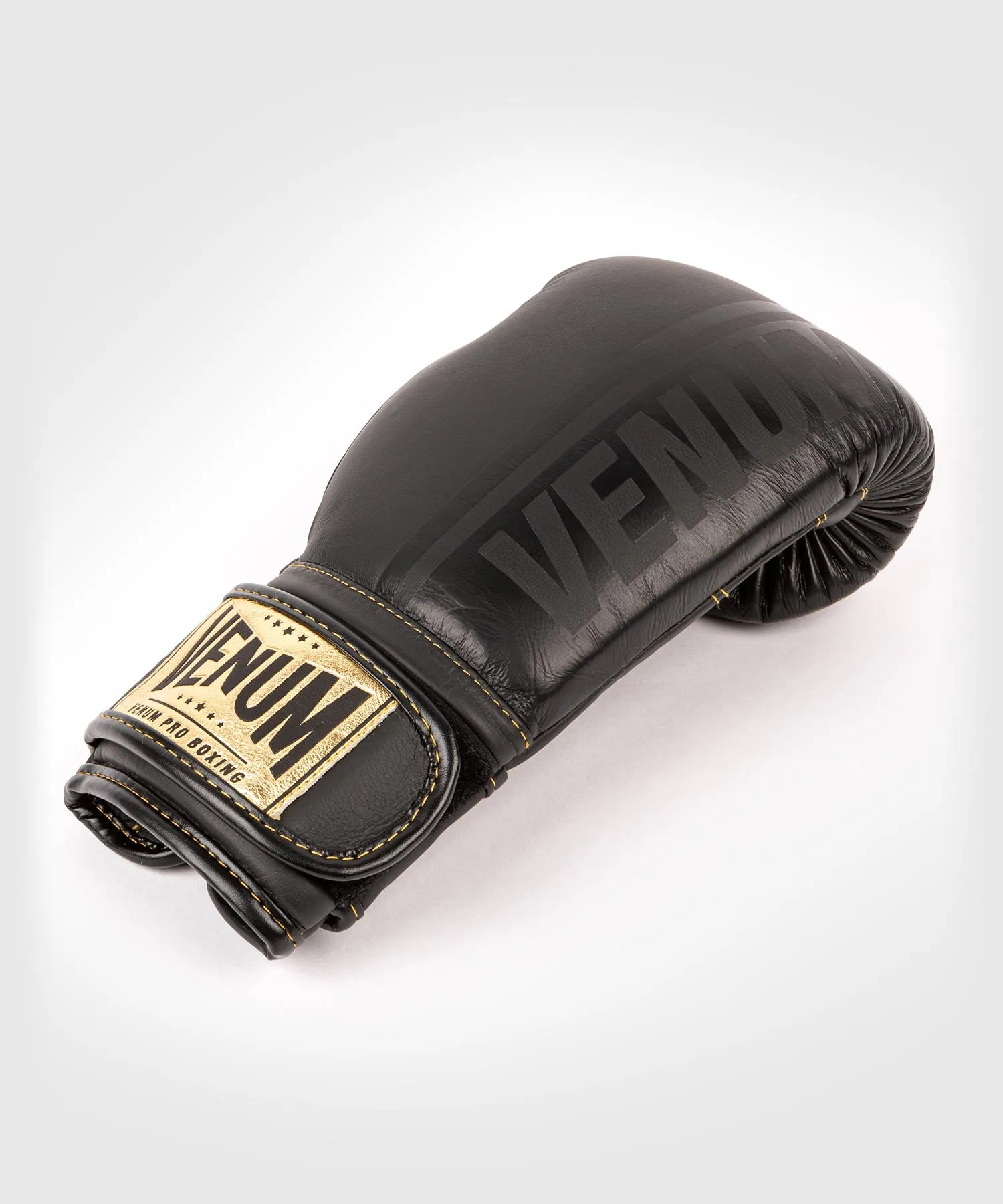 Gants de boxe pro Venum Shield - Velcro - Noir/Noir-Or