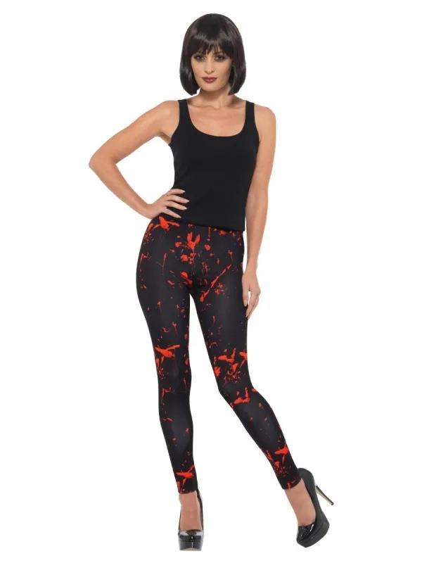 Leggings avec fausses éclaboussures de sang Halloween