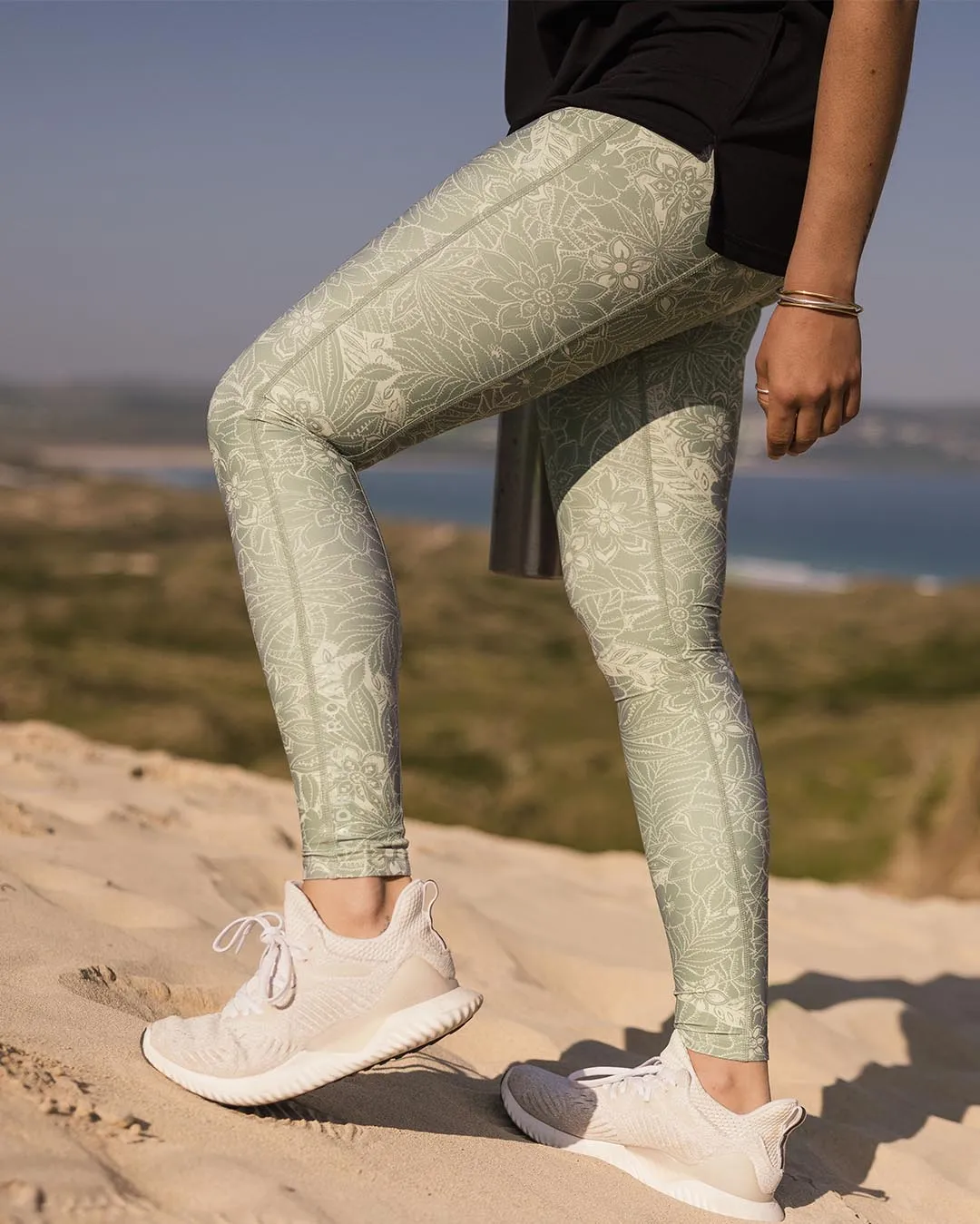 Leggings Recyclés Fresh Air - Pistachio Floral