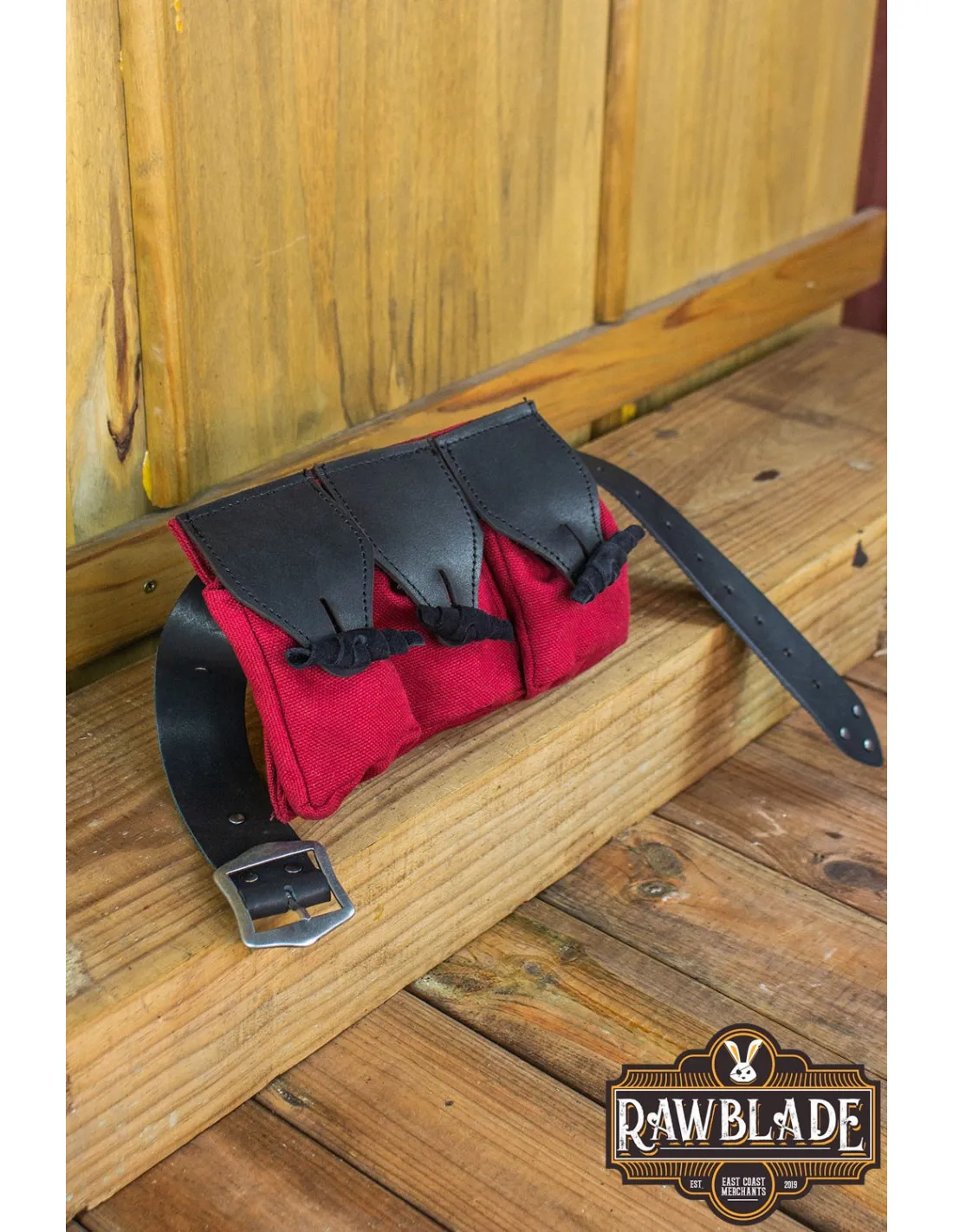 Lot de 3 sacs type banane avec ceinture Duero - Rouge ⚔️ Boutique Épées