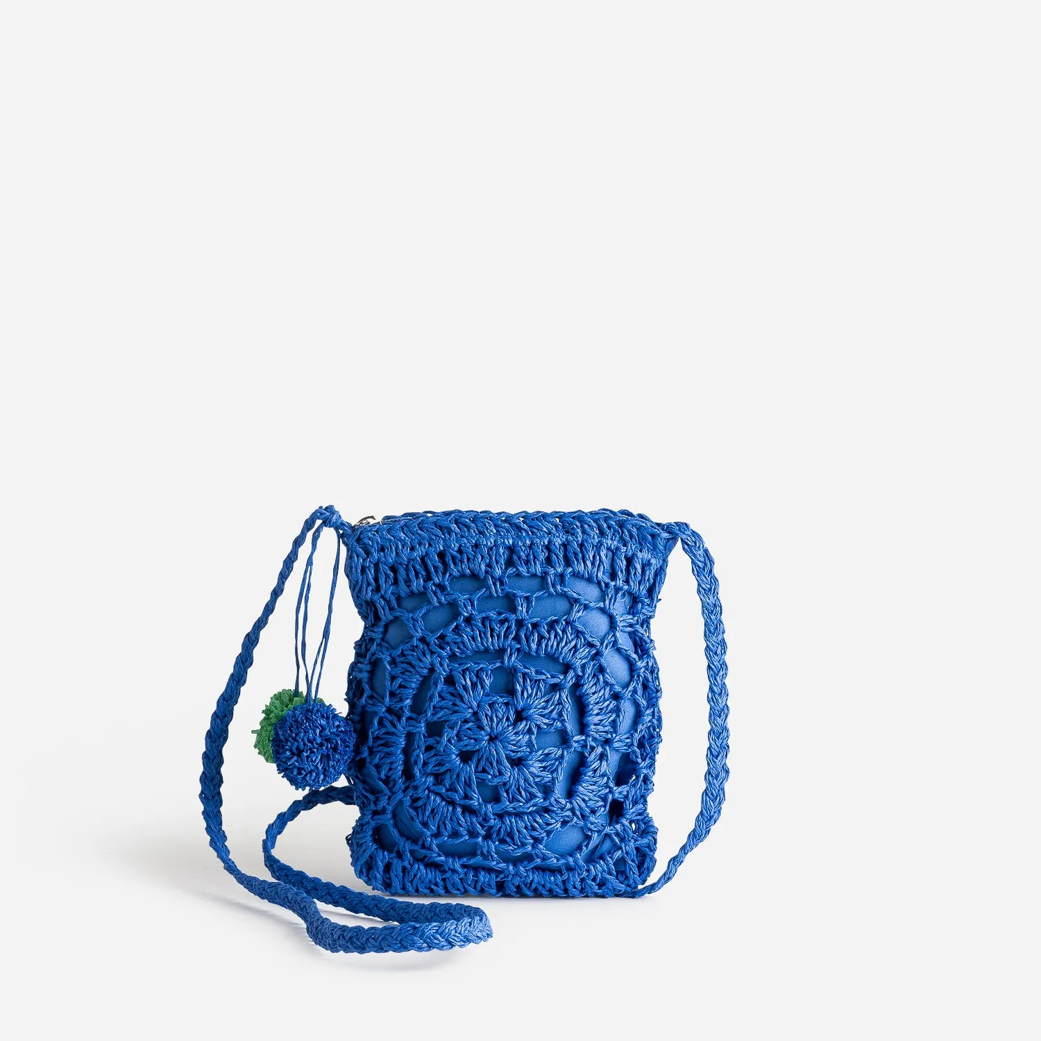 Pochette bleue façon macramé - Sacs à main Maroquinerie | ERAM