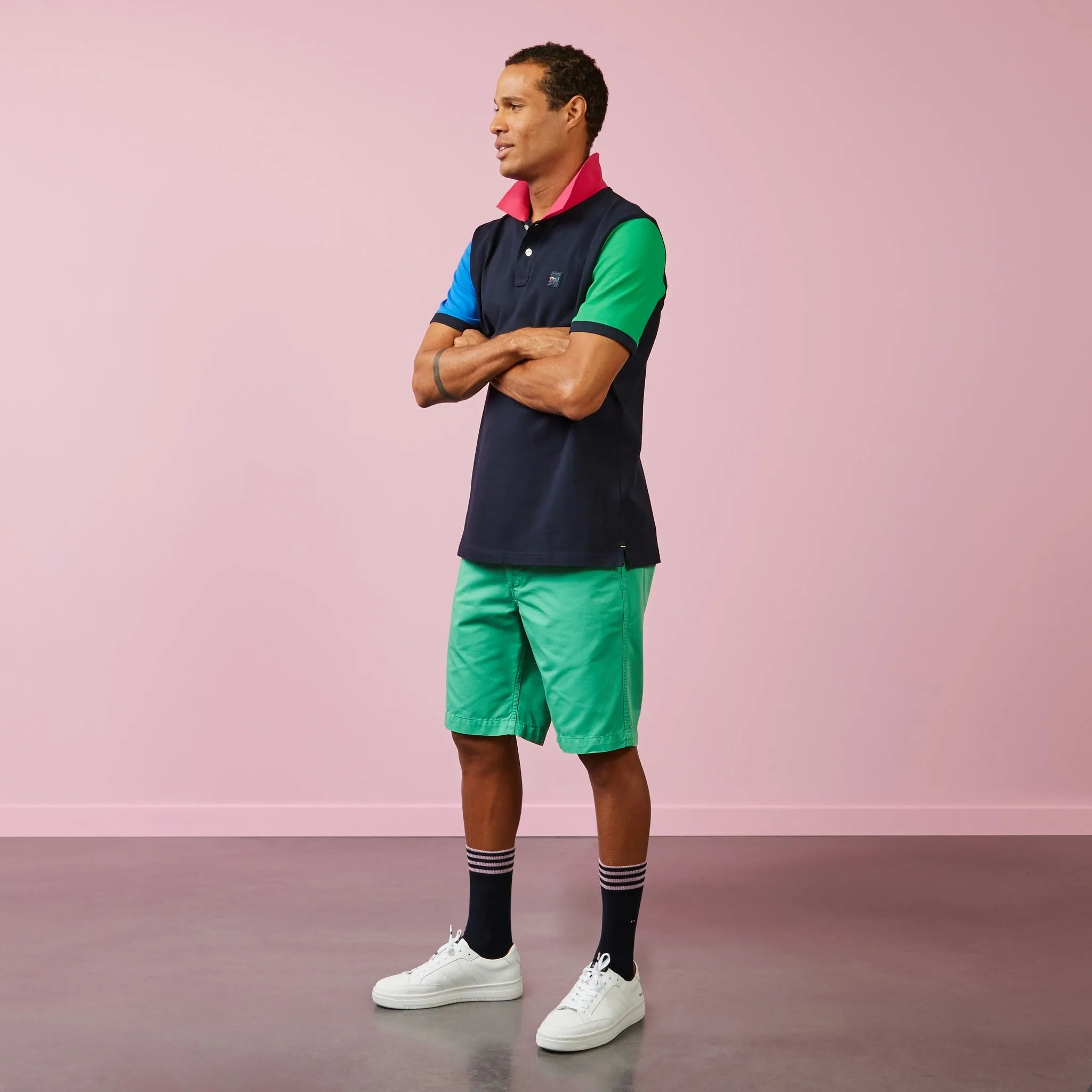 Polo color-block multicolore