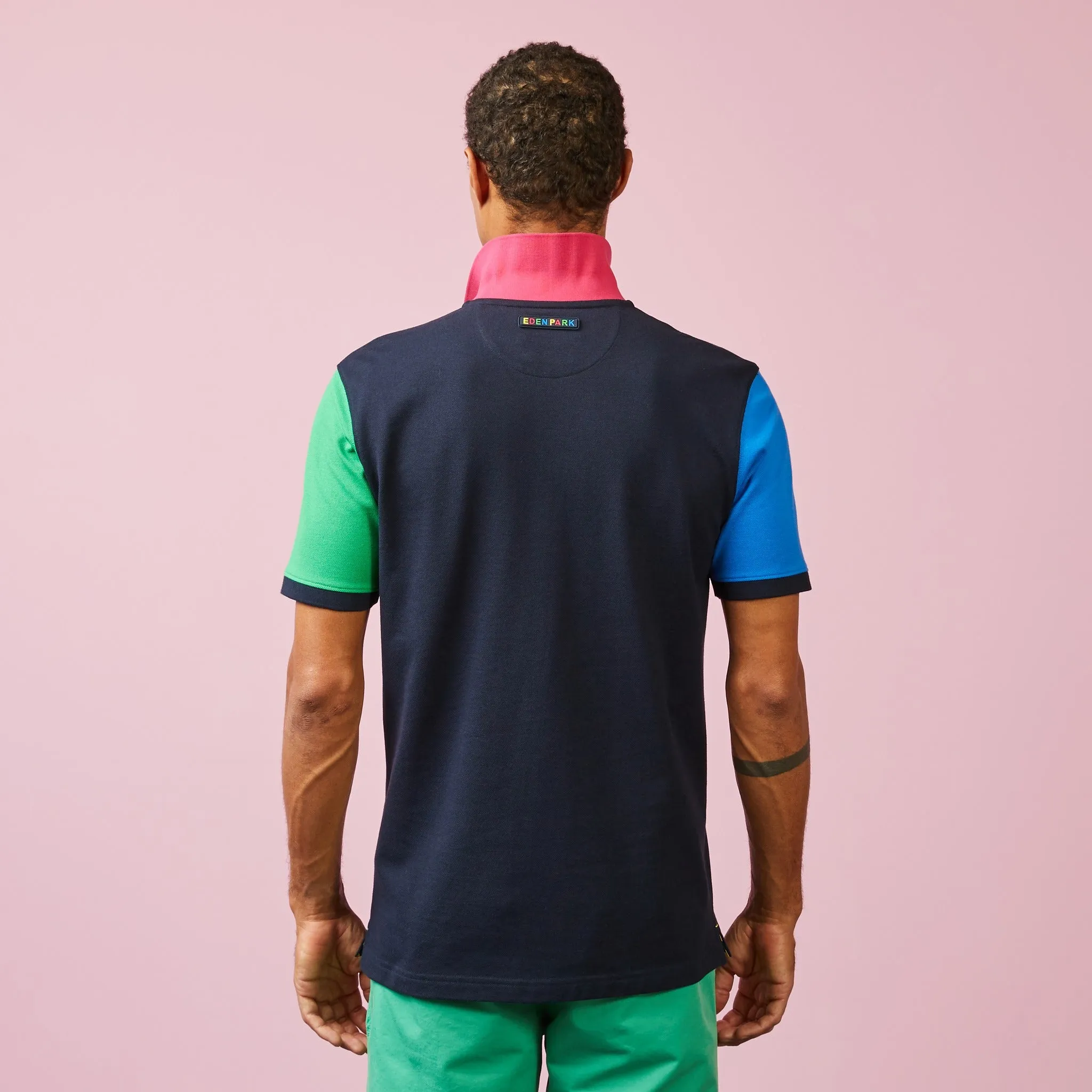 Polo color-block multicolore