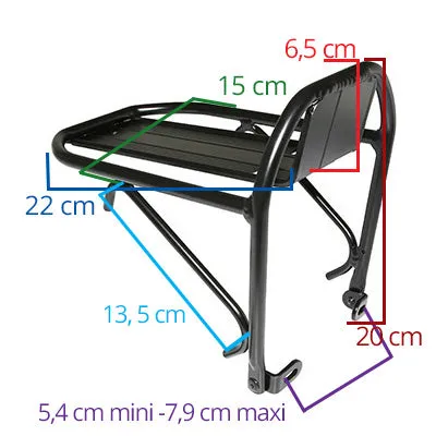 Porte-bagages vélo avant 26 à 29 pouces sur tasseaux de freins