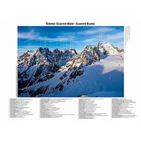 POSTER ECRINS GLACIER NOIR BLANC