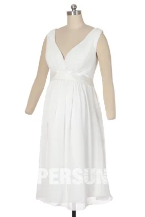 Robe de maternité vintage courte & à noeud papillon pour mariage civil