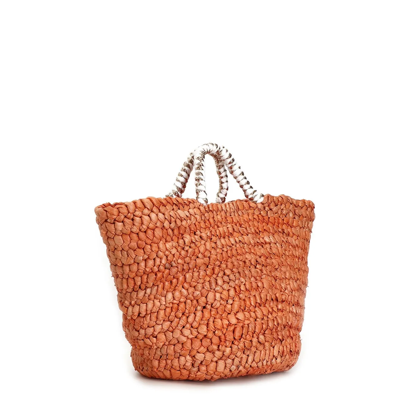 sac cabas en paille avec pendentif cafènoir orange - CafèNoir