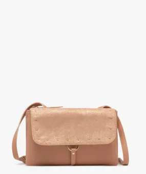 sac de soiree avec rabat paillete porte croise femme rose standard sacs bandouliere