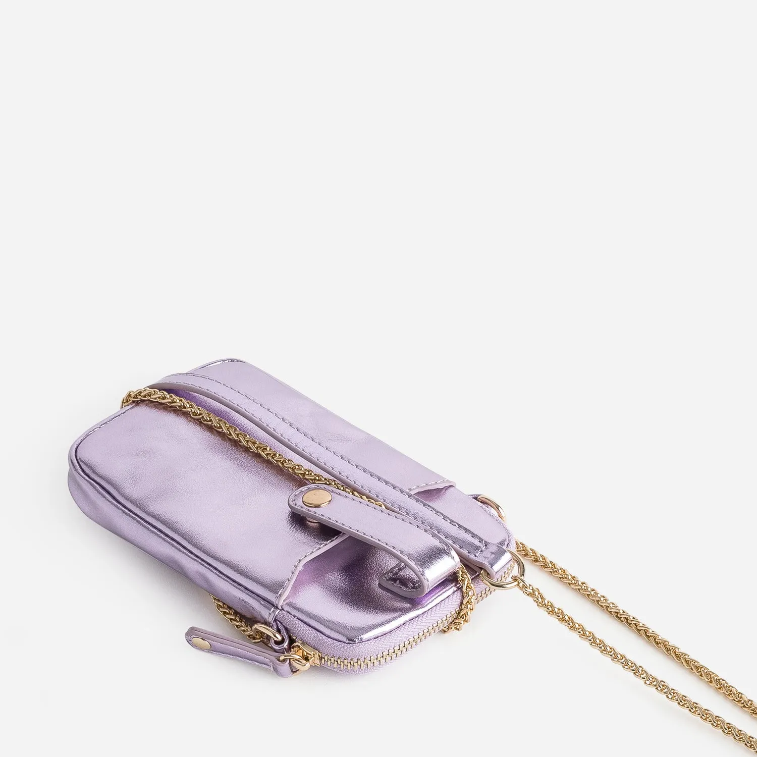 Sac lilas métallisé pour téléphone portable - Sacs à main Maroquinerie | ERAM