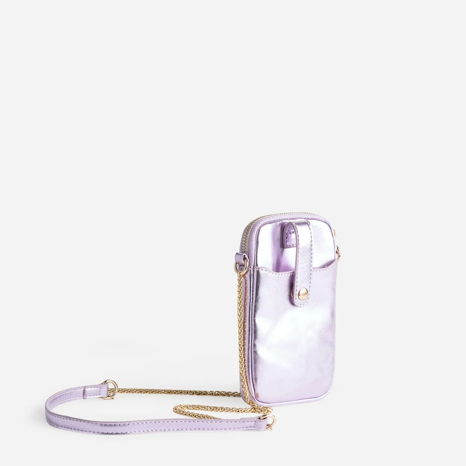 Sac lilas métallisé pour téléphone portable - Sacs à main Maroquinerie | ERAM