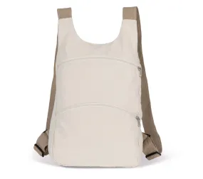 Sac à dos recyclé avec poche arrière antivol - KI5101 - beige écume et foncé 