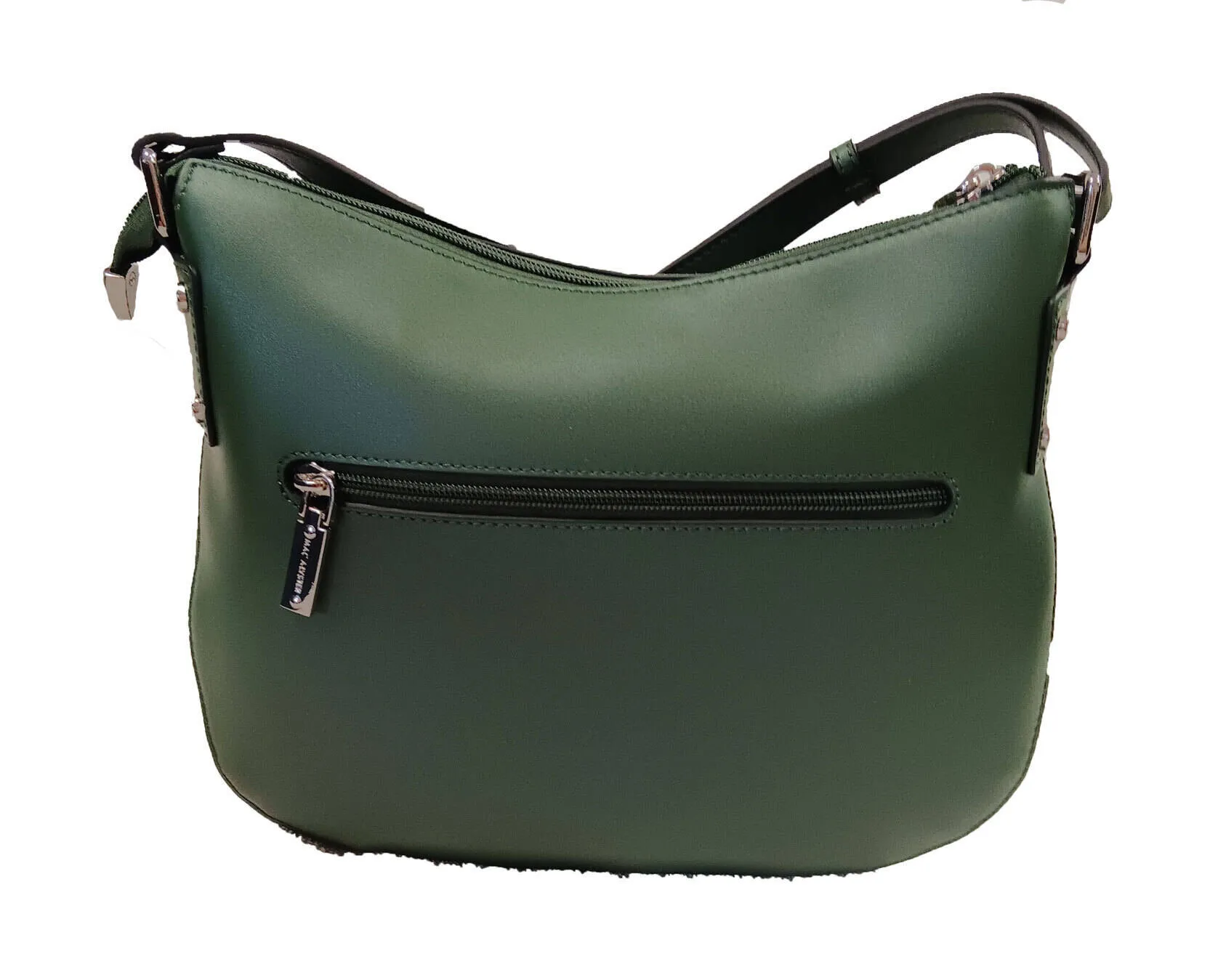 Sac à main cuir femme vert cuir + peau