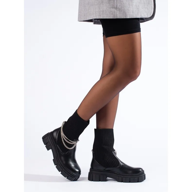 Sacs femme noirs avec une chaussette Shelovet le noir