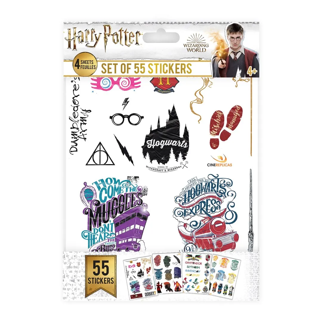 Set de 55 stickers autocollants Harry Potter