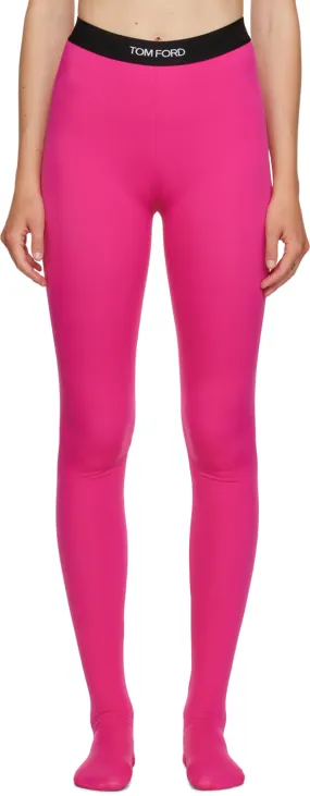   TOM FORD  Pink Jacquard Leggings