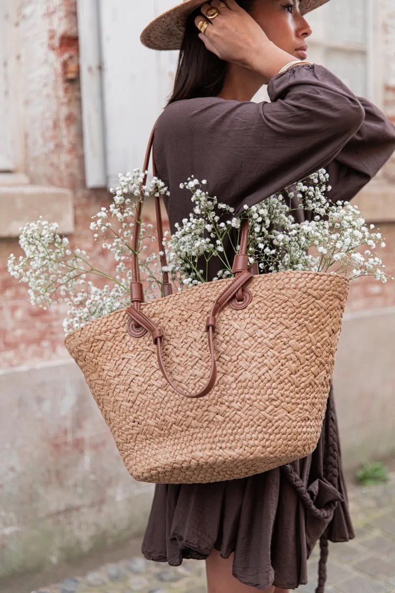 UMBERTO Camel Panier En Paille femme