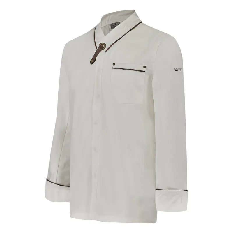 Veste de cuisine originale homme Lafont en coton / simili cuir NAVARRE