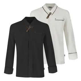 Veste de cuisine originale homme Lafont en coton / simili cuir NAVARRE